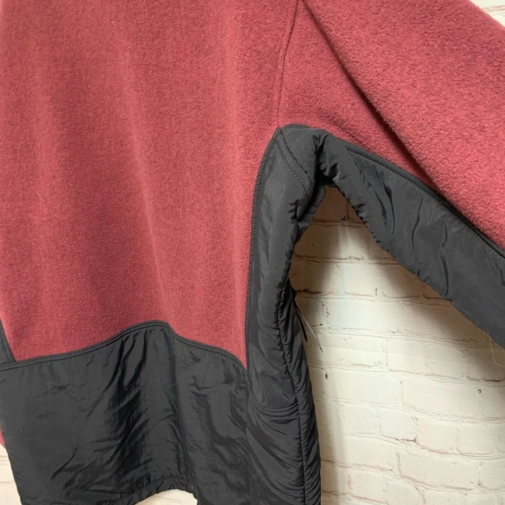 RARE Vintage The North Face Rage Burgundy Black Anorak Fleece Jacket Size XL USA - Picture 6 of 8